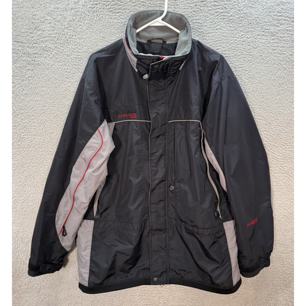 Columbia Jacket Adult Large Tall Black Gray Core Interchange Challenge Series *‎